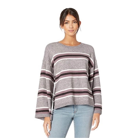 Cupcakes and Cashmere Amour Wide Striped Big Sleeve Sweater S - Picture 13 of 13